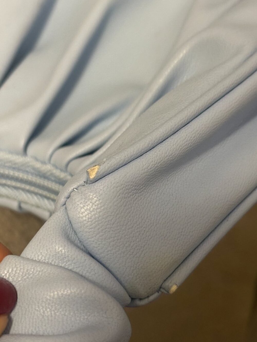 H&M Light Blue Ruched Handbag - Picture 4 of 4